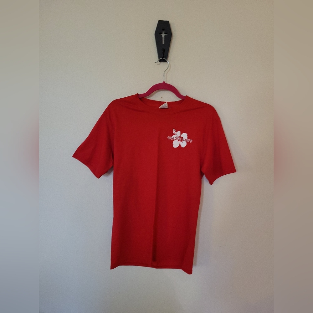 Trader Joe's Crew Member Short Sleeve Size Small (unisex) red t-shirt